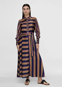 Outlet Vestido camisero de rayas Vestidos Y Faldas