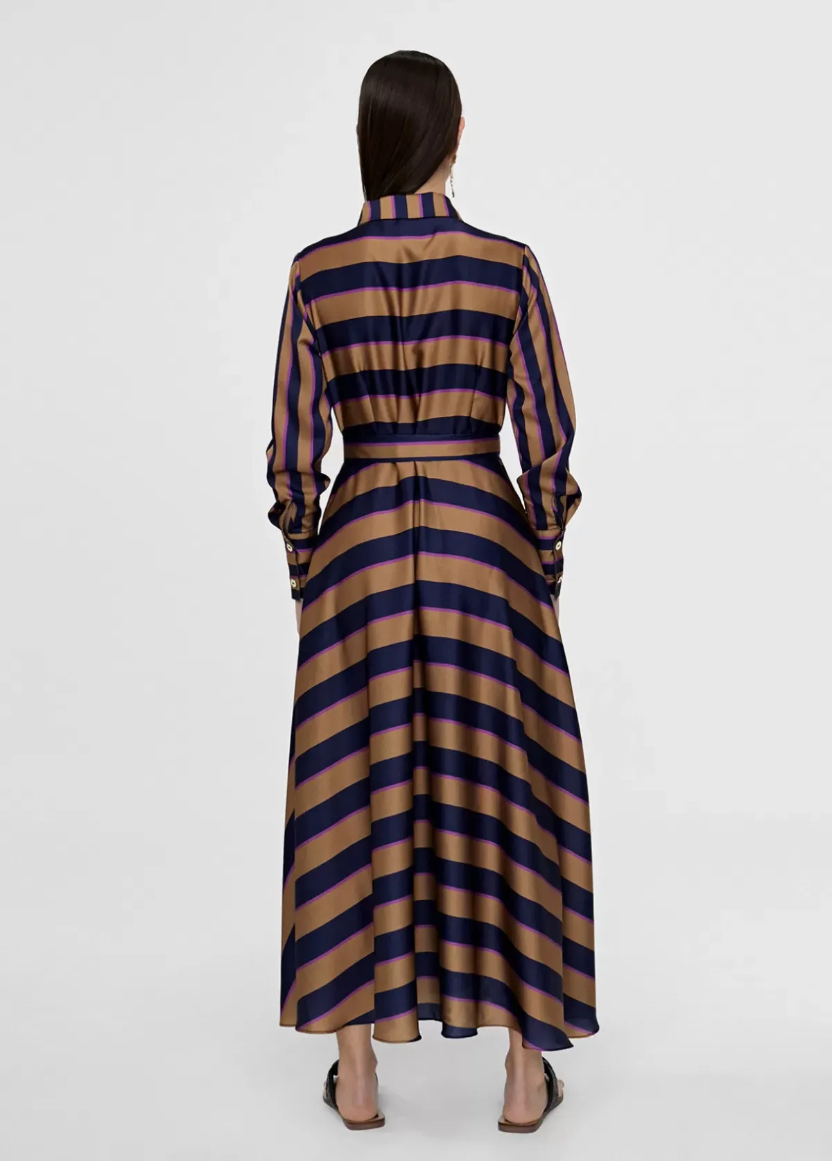 Outlet Vestido camisero de rayas Vestidos Y Faldas