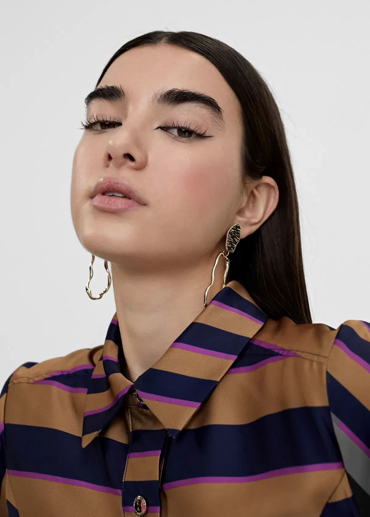 Outlet Vestido camisero de rayas Vestidos Y Faldas