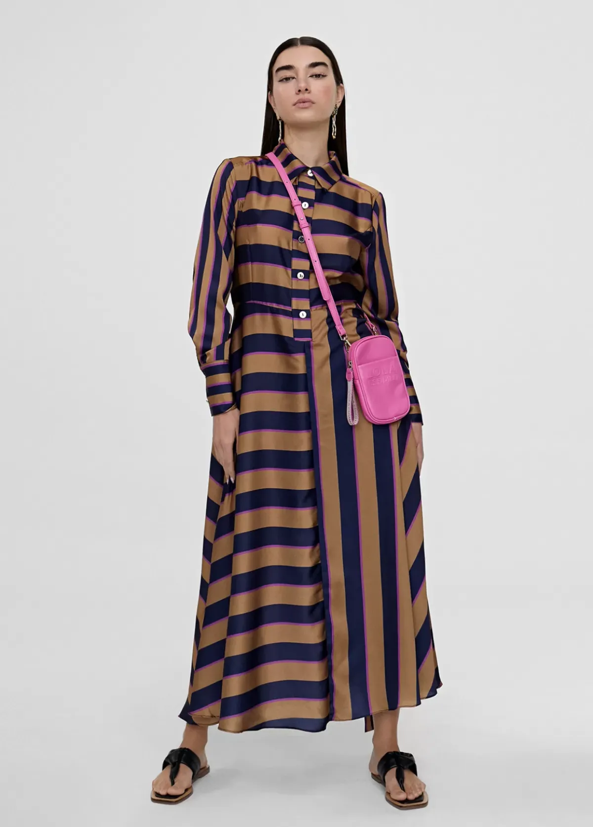 Outlet Vestido camisero de rayas Vestidos Y Faldas