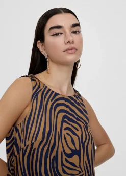 Best Vestido corto animal print cebra Camisetas Y Tops|Vestidos Y Faldas