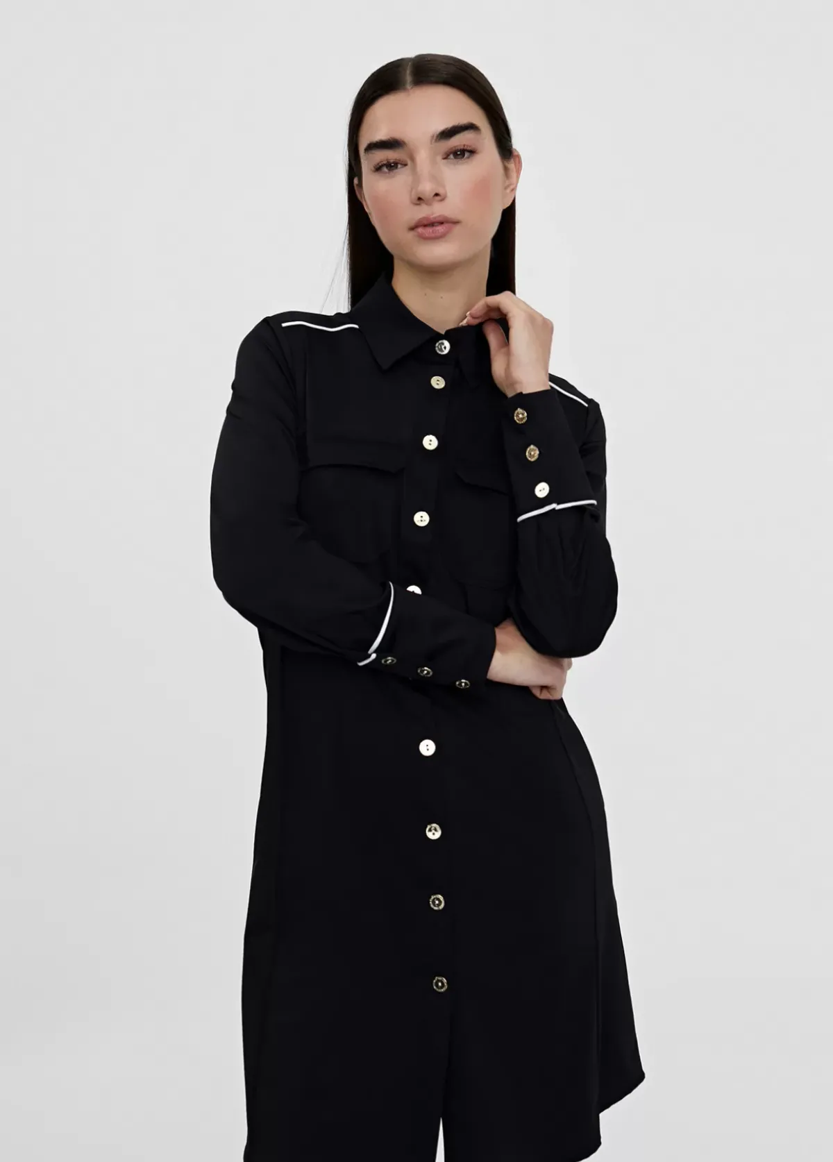 Hot Vestido corto camisero ceñido Vestidos Y Faldas