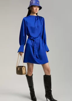 Outlet Vestido corto satinado Vestidos Y Faldas