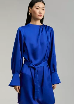 Outlet Vestido corto satinado Vestidos Y Faldas