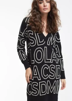 Discount Vestido de punto letras Punto|Vestidos Y Faldas