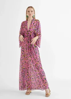 Vestido largo animal print color Vestidos Y Faldas