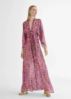 Vestido largo animal print color Vestidos Y Faldas