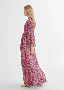 Vestido largo animal print color Vestidos Y Faldas