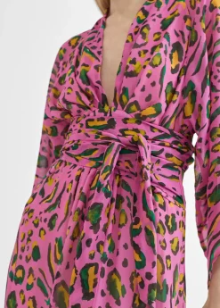 Vestido largo animal print color Vestidos Y Faldas