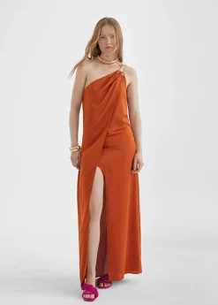 Online Vestido largo asimétrico Vestidos Y Faldas