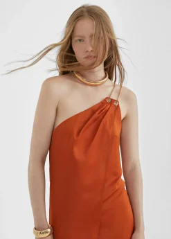 Online Vestido largo asimétrico Vestidos Y Faldas