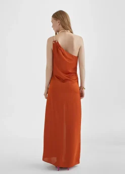 Online Vestido largo asimétrico Vestidos Y Faldas