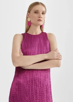 Outlet Vestido largo efecto plisado Vestidos Y Faldas