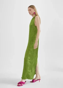 Online Vestido largo efecto plisado Vestidos Y Faldas