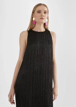 Vestido largo efecto plisado Vestidos Y Faldas