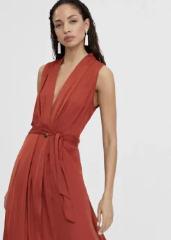 Online Vestido largo escote pico Vestidos Y Faldas