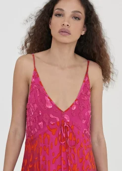 Vestido largo estampado animal print Baño