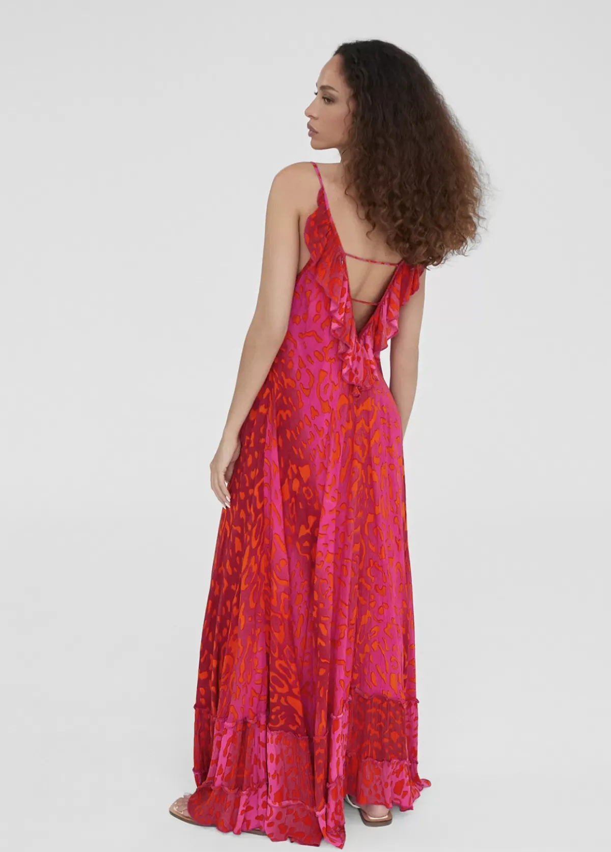 Vestido largo estampado animal print Baño