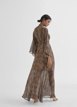 Best Vestido largo estampado leopardo Vestidos Y Faldas