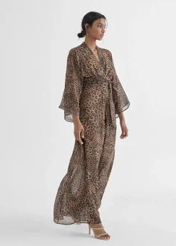 Best Vestido largo estampado leopardo Vestidos Y Faldas