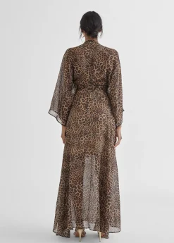 Best Vestido largo estampado leopardo Vestidos Y Faldas