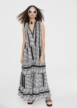 Vestido largo estampado étnico Baño