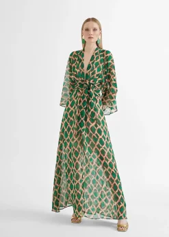 Hot Vestido largo fluido estampado Vestidos Y Faldas