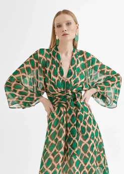 Hot Vestido largo fluido estampado Vestidos Y Faldas