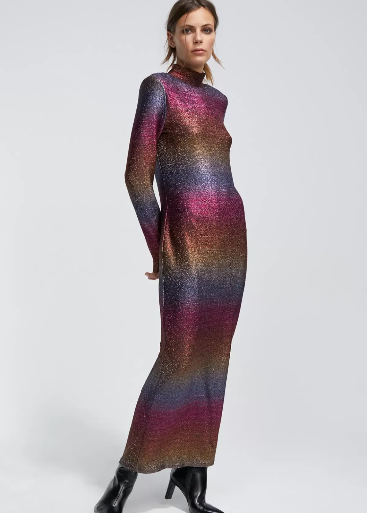 New Vestido largo lúrex Vestidos Y Faldas