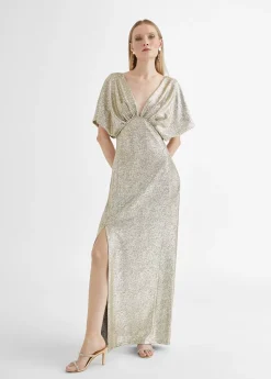 Sale Vestido largo manga corta ancha Vestidos Y Faldas