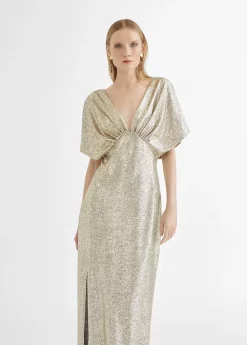 Sale Vestido largo manga corta ancha Vestidos Y Faldas