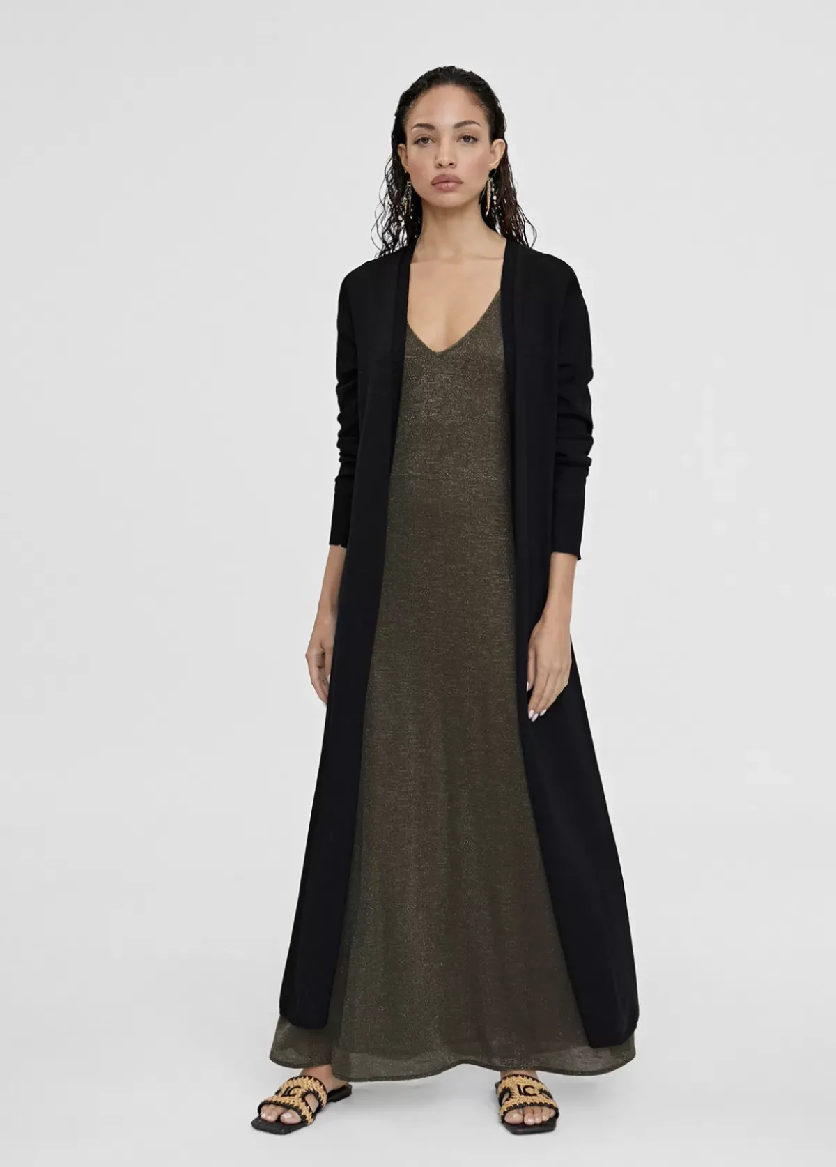 Sale Vestido largo y dorado Vestidos Y Faldas|Punto
