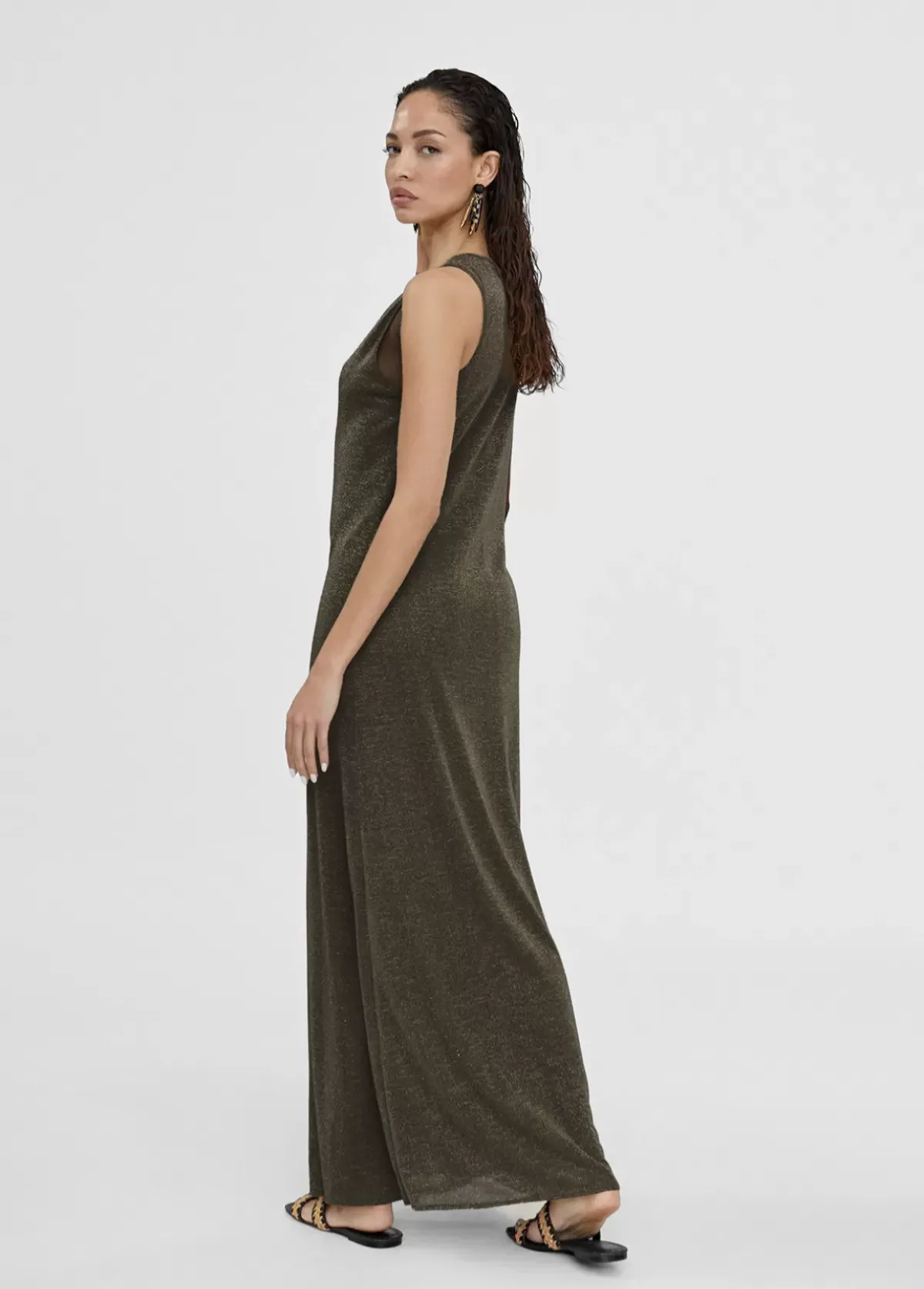 Sale Vestido largo y dorado Vestidos Y Faldas|Punto