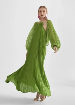 New Vestido largo plisado Vestidos Y Faldas