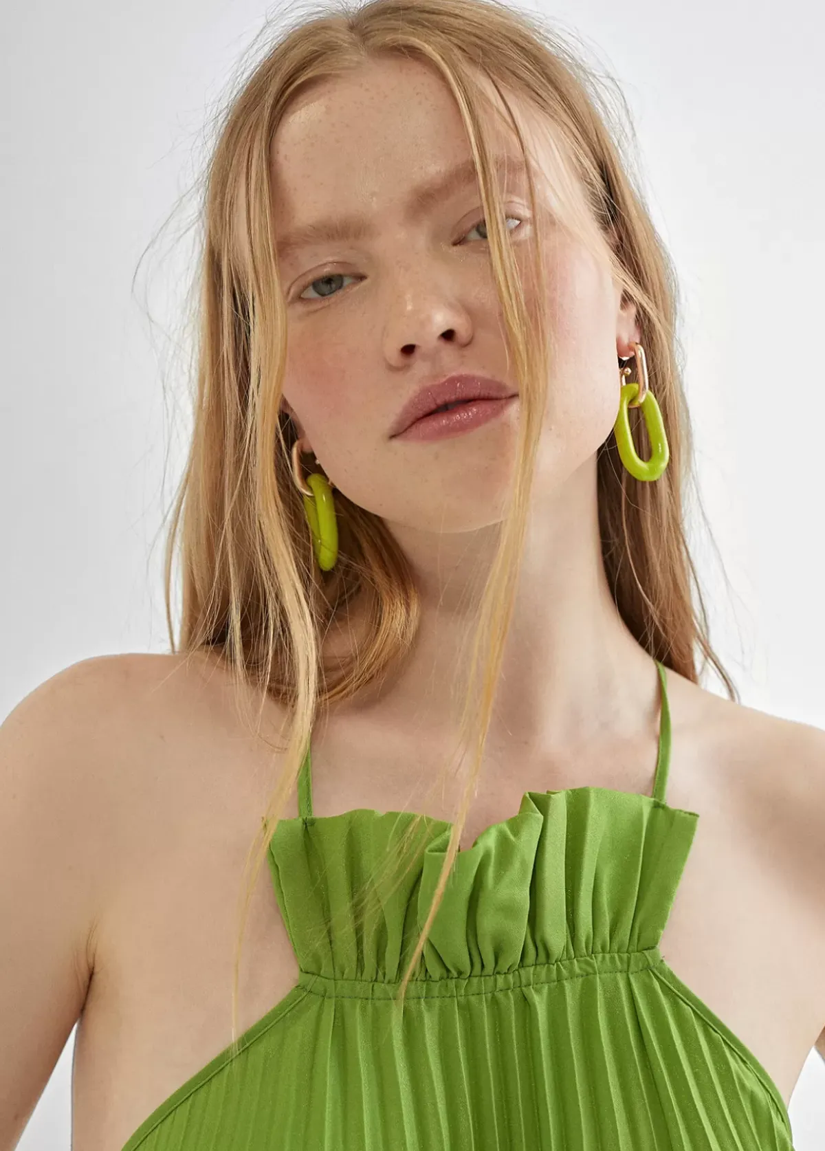 New Vestido largo plisado Vestidos Y Faldas