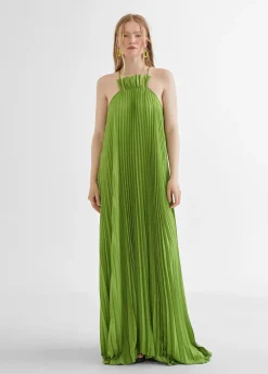 New Vestido largo plisado Vestidos Y Faldas