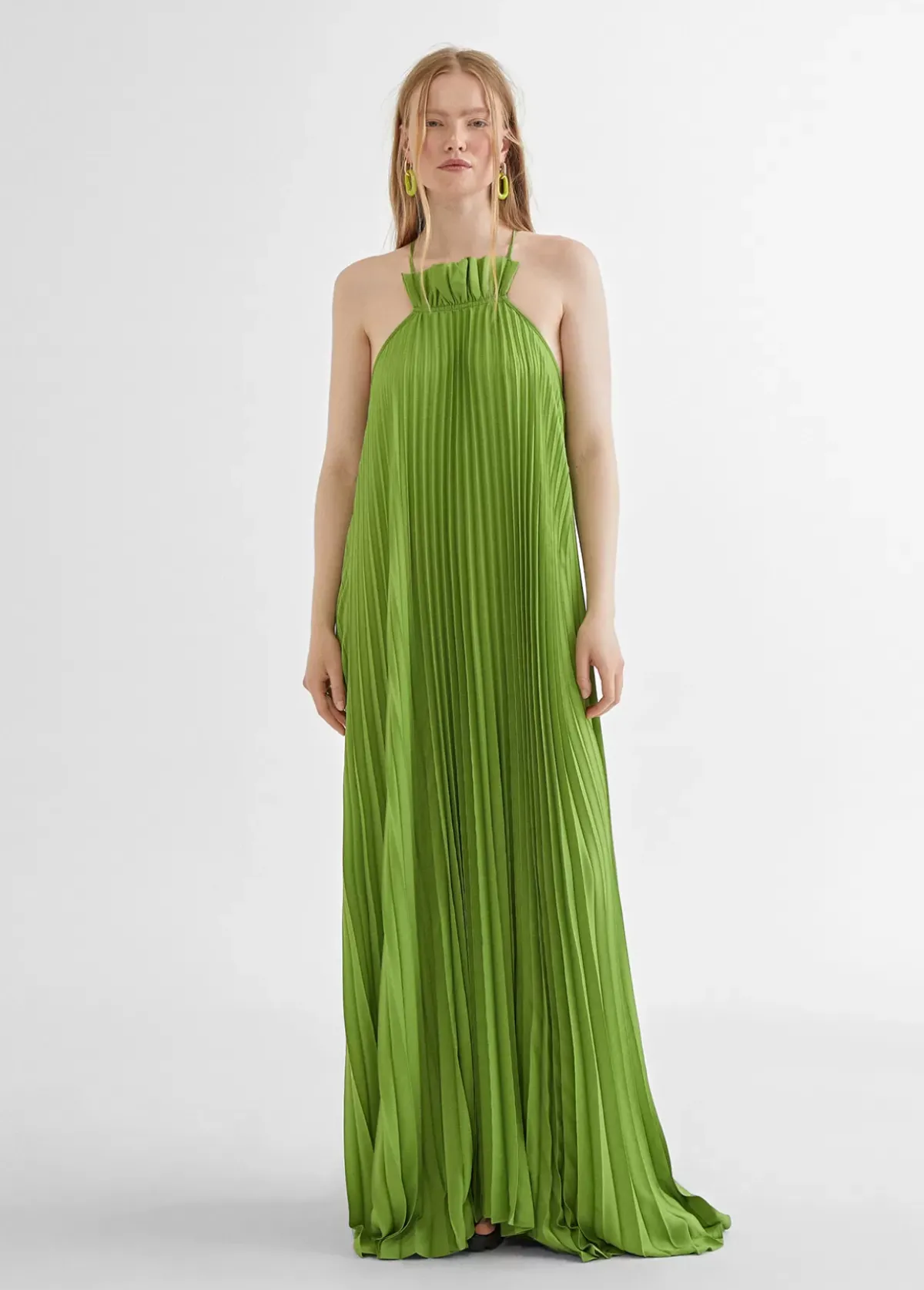 New Vestido largo plisado Vestidos Y Faldas