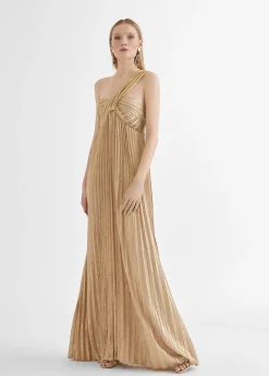 Online Vestido largo plisado tirante Vestidos Y Faldas