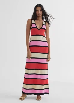 Sale Vestido largo rayas Vestidos Y Faldas|Punto