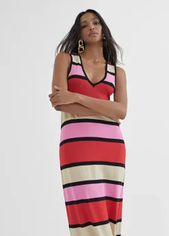 Sale Vestido largo rayas Vestidos Y Faldas|Punto