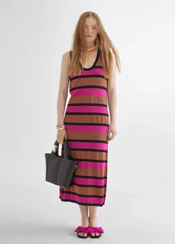 Outlet Vestido largo rayas Vestidos Y Faldas|Punto