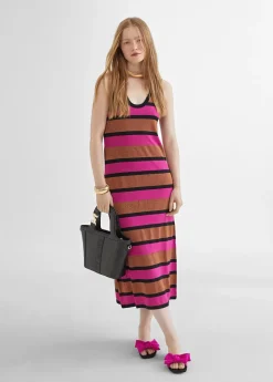 Outlet Vestido largo rayas Vestidos Y Faldas|Punto