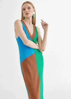 Best Vestido largo tricolor Vestidos Y Faldas|Punto