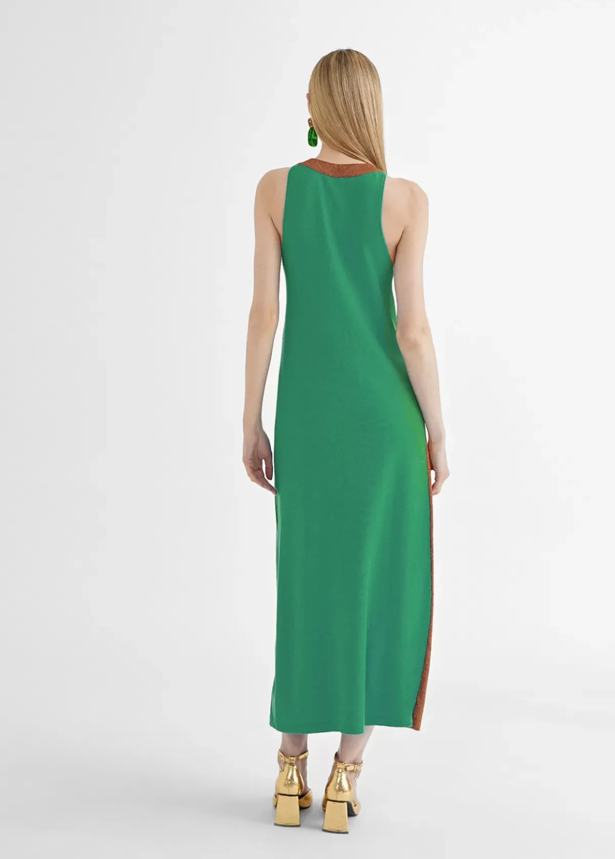 Best Vestido largo tricolor Vestidos Y Faldas|Punto