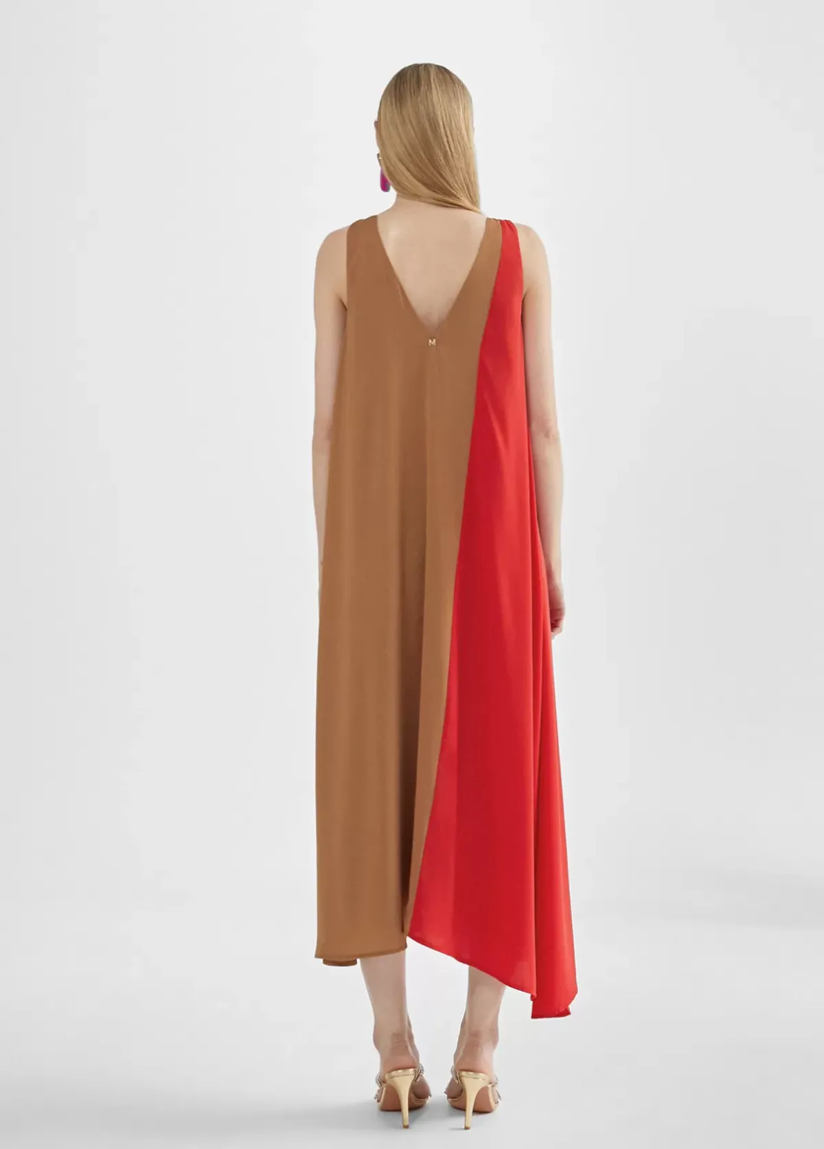 Vestido midi bicolor Vestidos Y Faldas