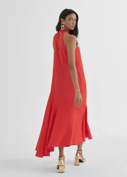 Best Vestido midi cuello halter cruzado Vestidos Y Faldas