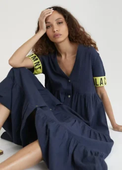 Outlet Vestido midi de volantes Vestidos Y Faldas|Baño