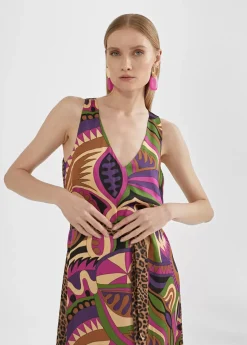 Best Vestido midi estampado Vestidos Y Faldas