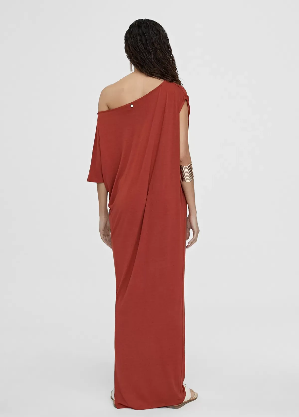 Best Vestido midi fruncido Vestidos Y Faldas