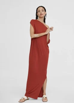 Best Vestido midi fruncido Vestidos Y Faldas